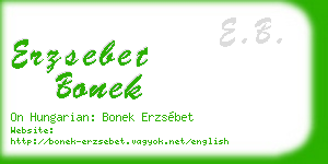 erzsebet bonek business card